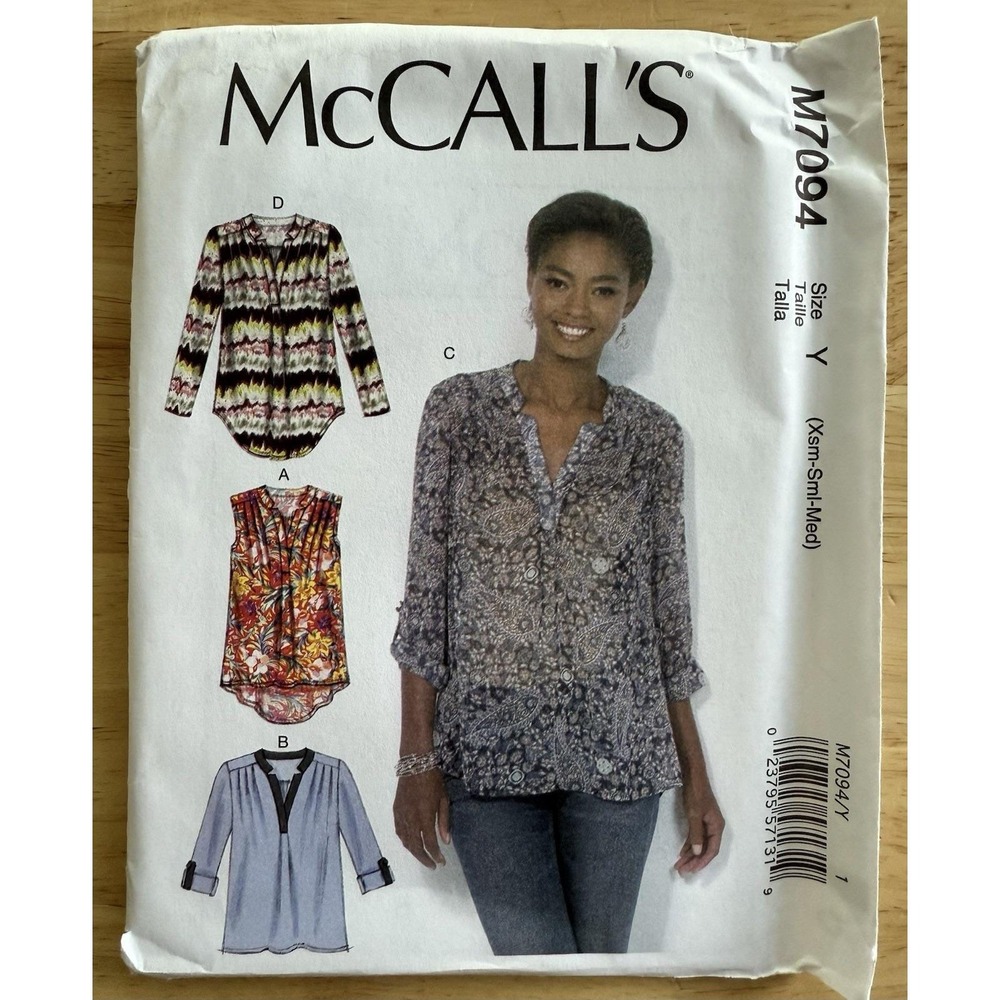 McCall's Pattern M7094 Tops in 4 Looks sizes‎ XSM-Med New Uncut Fabulous